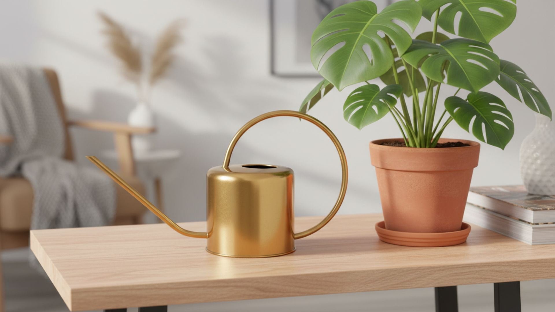 Banner Hero El aspersor Regadera interior dorada regada