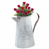 carafe fleurs metal