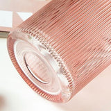 Grand vase en verre rose