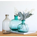 Vase dame jeanne turquoise