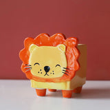 pot de fleur lion