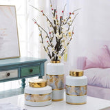 vase céramique doré