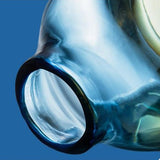 Vase en verre soufflé <br> Bleu ambré