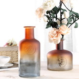 bouteille en verre fleurs