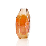 jarrón de cristal ámbar