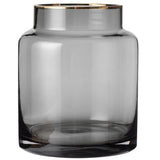 vase verre fumé noir