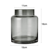 Vase en verre fumé noir